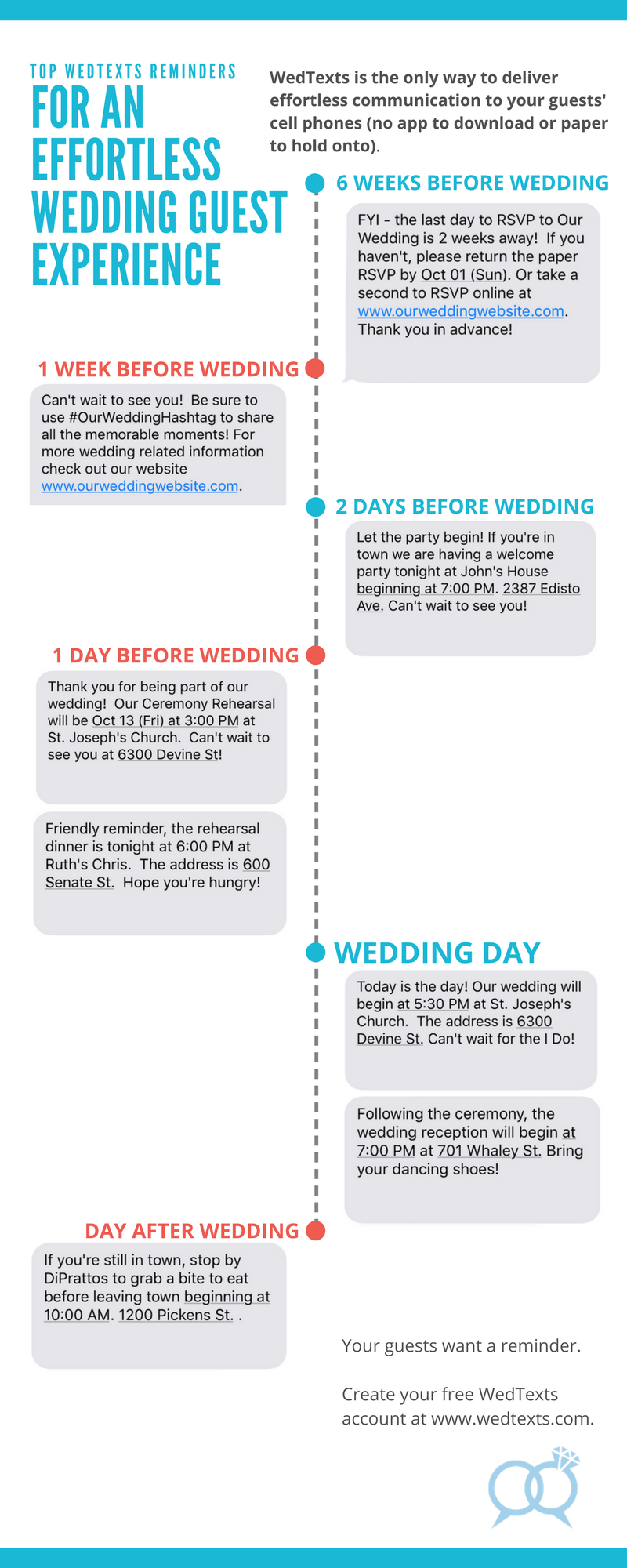 Top Wedtexts Reminders For An Effortless Wedding Guest Experience Take Your Guest Experience To The Next Level With Wedtexts Text Reminders