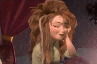 Wedding Day Don't #2 - GIF of anna from frozen with messed up hair
