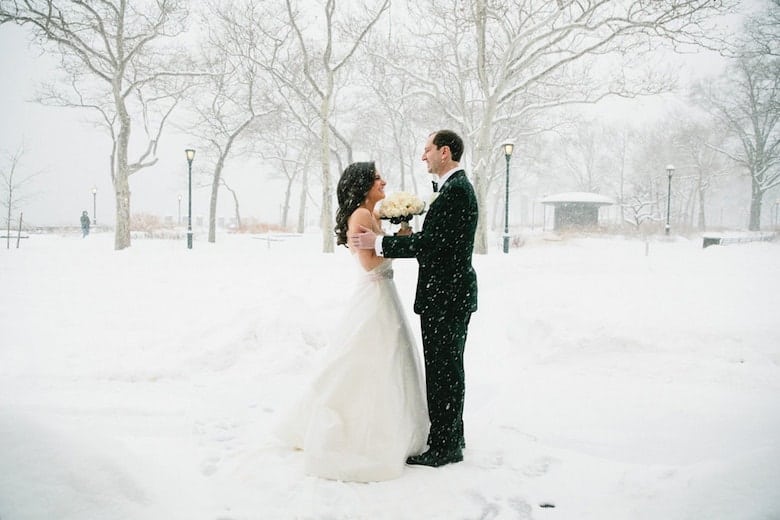 snow storm wedding blizzard new york