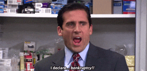 Michael Scott The Office I declare bankruptcy